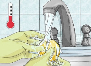 wash بعد از در اوردن جسم از توالت حتما آن را با آب بشویید