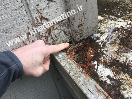 رفع گرفتگی ناودان پشت بام