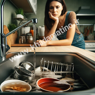 علت گرفتگی سینک ظرفشویی